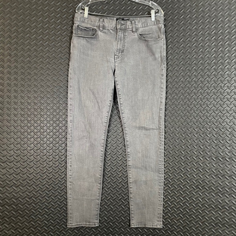 Club Monaco Men's Grey Slim Denim Jeans Size 33x32 Cotton Stretch Denim 5-Pocket